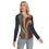 Thumbnail: All-Over Print Women's V-Neck Long Sleeves T-Shirt