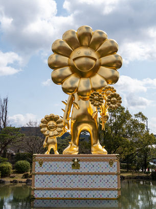 Louis Vuitton & Takashi Murakami's 'Flower Parent and Child' Sculpture Installation, Kyocera Museum of Art Japan.