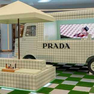 Prada Beauty Picnic Pop-Up Activation, Fashion Catwalk at the Dubai Mall.