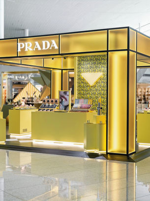 Prada Beauty Banana Balm Pop-Up, Incheon International Airport South Korea.