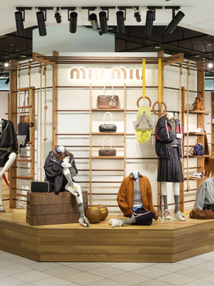 Miu Miu Spring/Summer 2025 Gymnasium Pop-Up Space, Isetan The Stage Tokyo.