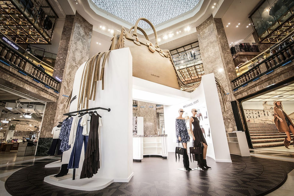 Michael Kors Hamilton Moderne Pop-Up Installation, Galleries Lafayette Champs-Élysées Paris.