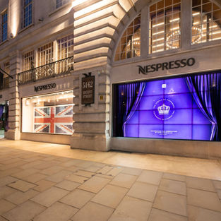 Nespresso ‘Jewels of Nespresso’ Royal Coronation Window Display Installation, Regent Street London.
