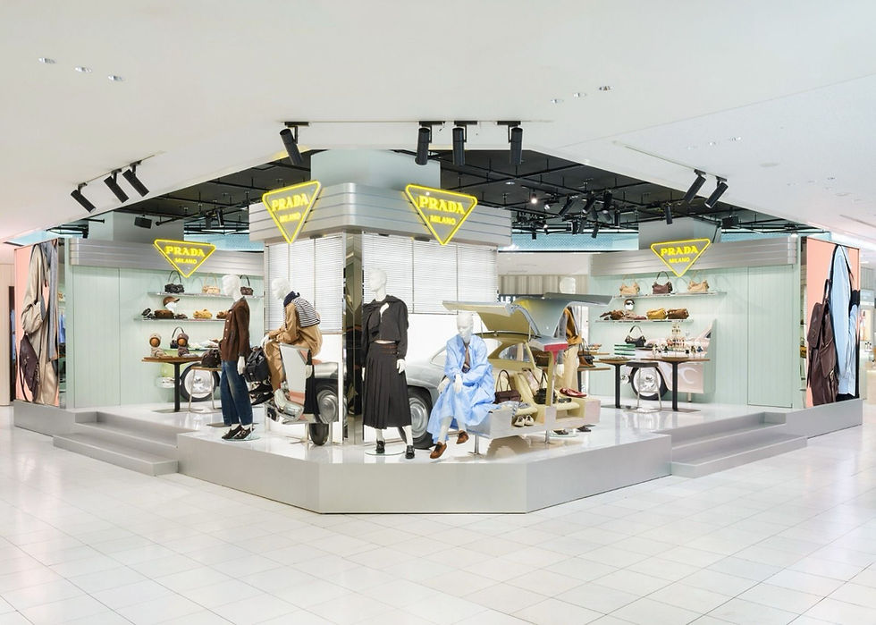 Prada The Stage Pop-Up Space, Isetan Shinjuku Tokyo Japan.