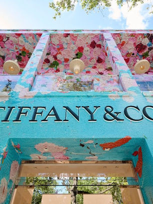 Tiffany & Co. Damien Hirst Cherry Blossom Exterior Installation,  160 Northeast 40th Street Miami.