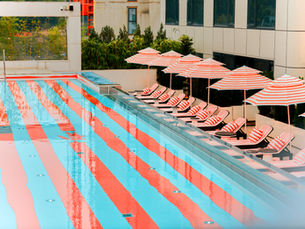 Lacoste Turns a Rooftop Pool Into a Tennis Court You Can Swim In.