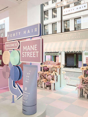 Fenty Hair 'Mane Street' Pop-Up Experience at The Corner Shop, Selfridges Oxford Street London.