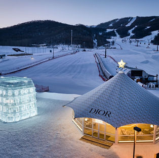 Dior Songhua Lake Ski Resort Ice Installation & Pop-Up, Jilin City China.