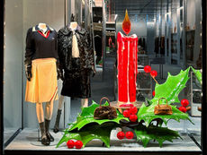 Miu Miu Christmas Window Display Installation, Milan Italy.