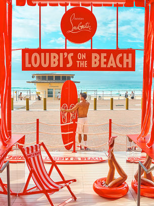 Christian Louboutin 'Loubi's On The Beach' Pop-Up Beach Club, Bondi Beach Australia.