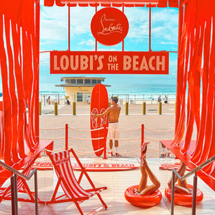 Christian Louboutin 'Loubi's On The Beach' Pop-Up Beach Club, Bondi Beach Australia.
