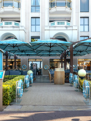 Giorgio Armani Caffè Cannes Takeover, Boulevard de la Croisette France.