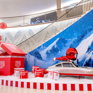 TAG Heuer Festive Pop-Up and Installation at Harrods, Knightsbridge London.