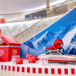 TAG Heuer Festive Pop-Up and Installation at Harrods, Knightsbridge London.