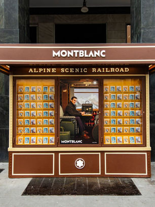Montblanc 'The Journey' Milan Fashion Week Newsstand Pop-Up, Corso Matteotti 11 Milan Italy.