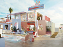 Nespresso Plage Californian Dream Pop-Up Installation, Cannes France.