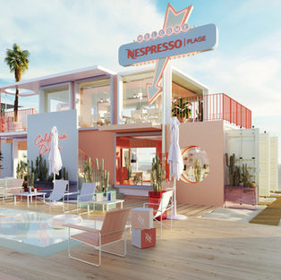 Nespresso Plage Californian Dream Pop-Up Installation, Cannes France.