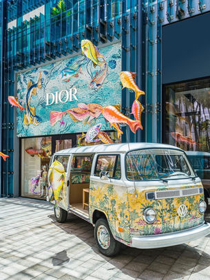 Baby Dior Beach Capsule Collection Installations.
