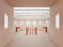 Glossier Soho Flagship, Spring Street NYC.