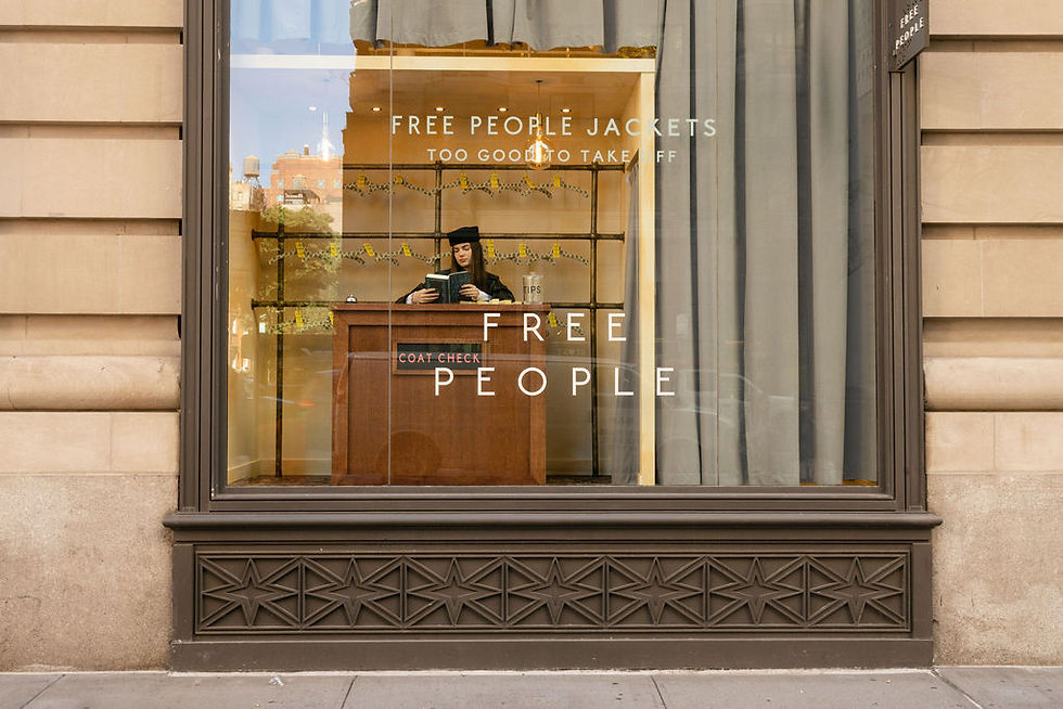 Too Good to Take Off: Free People's Fifth Avenue Window.