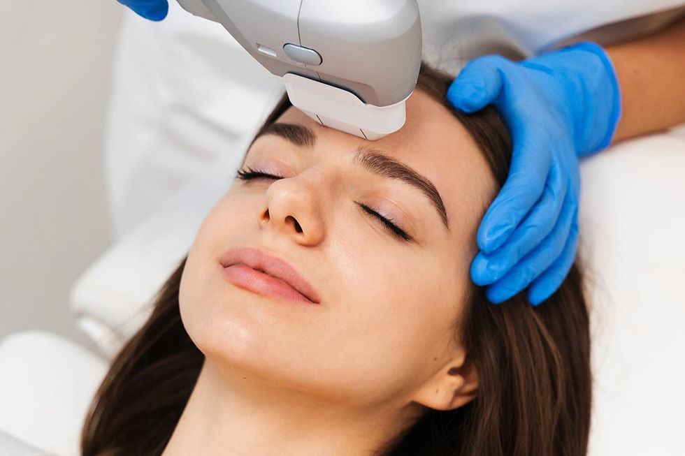 HIFU ultrasound treatment for facial contour support