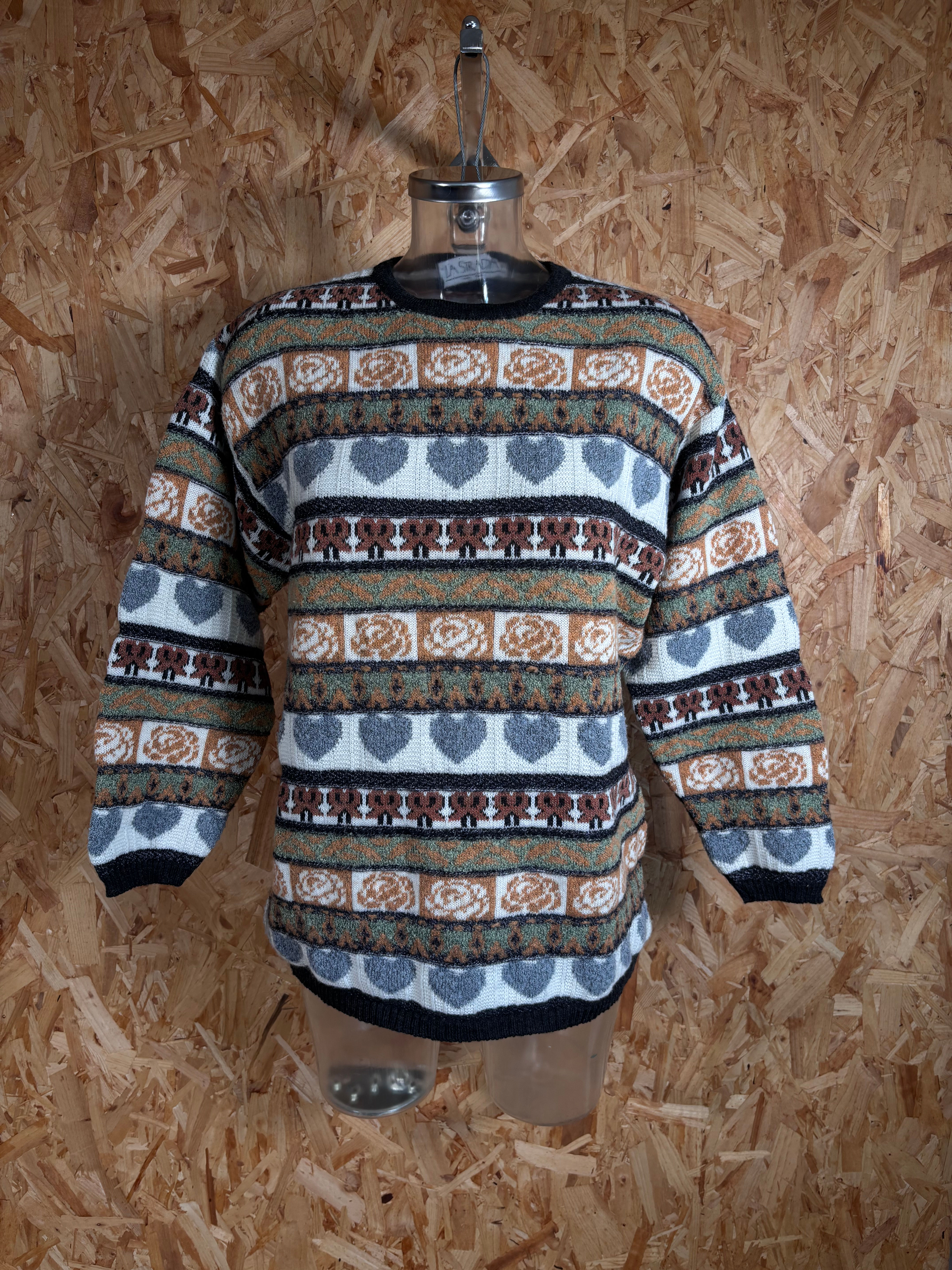 Le Strada Abstract Wool Blend 90’s jumper