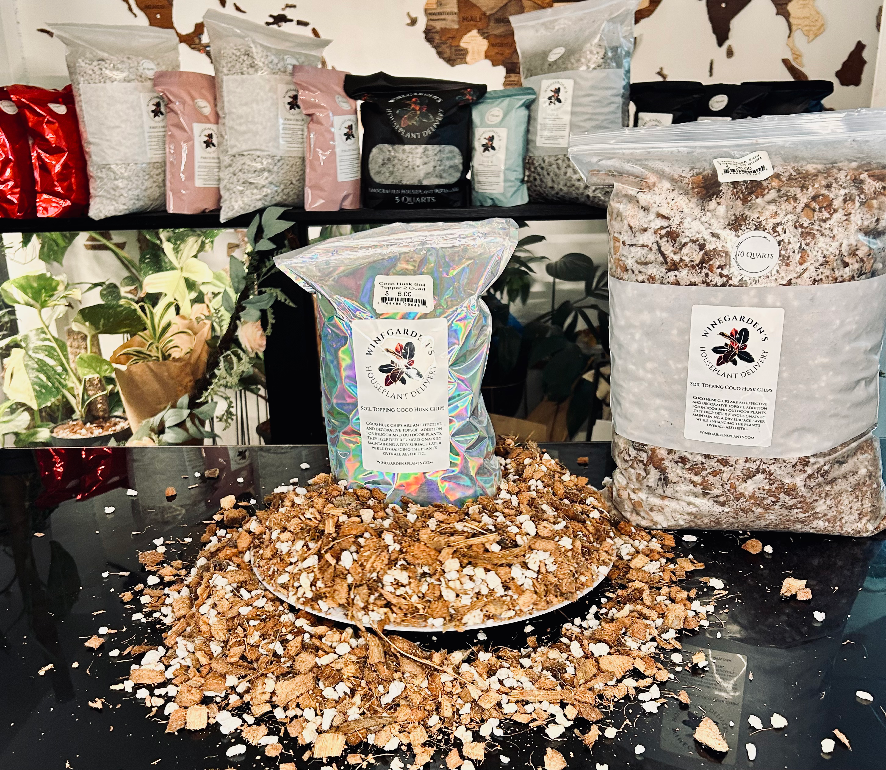 Coco Husk Chips + Size #3 Perlite 🥥 