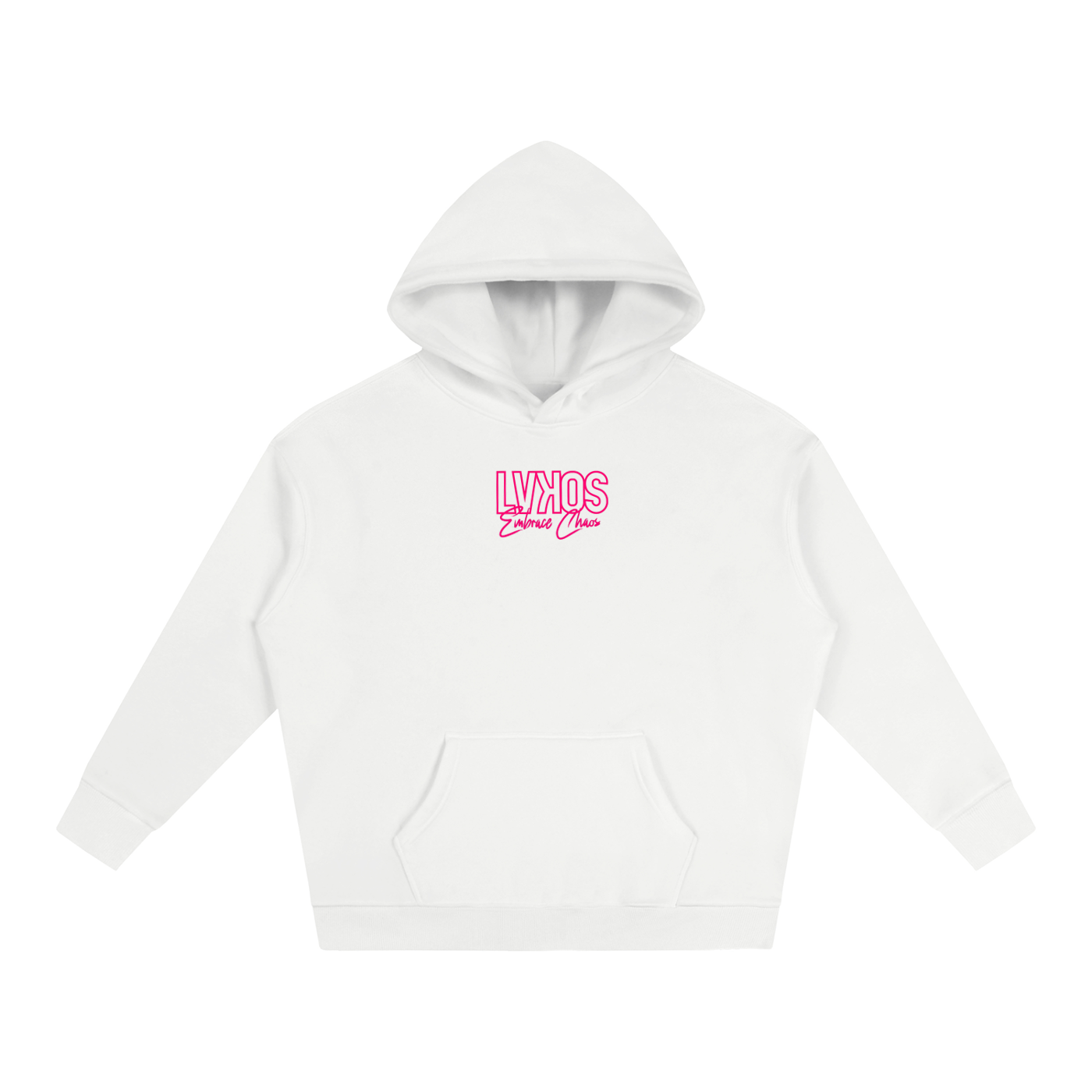 EMBRACE CHAOS oversized fleece hoodie