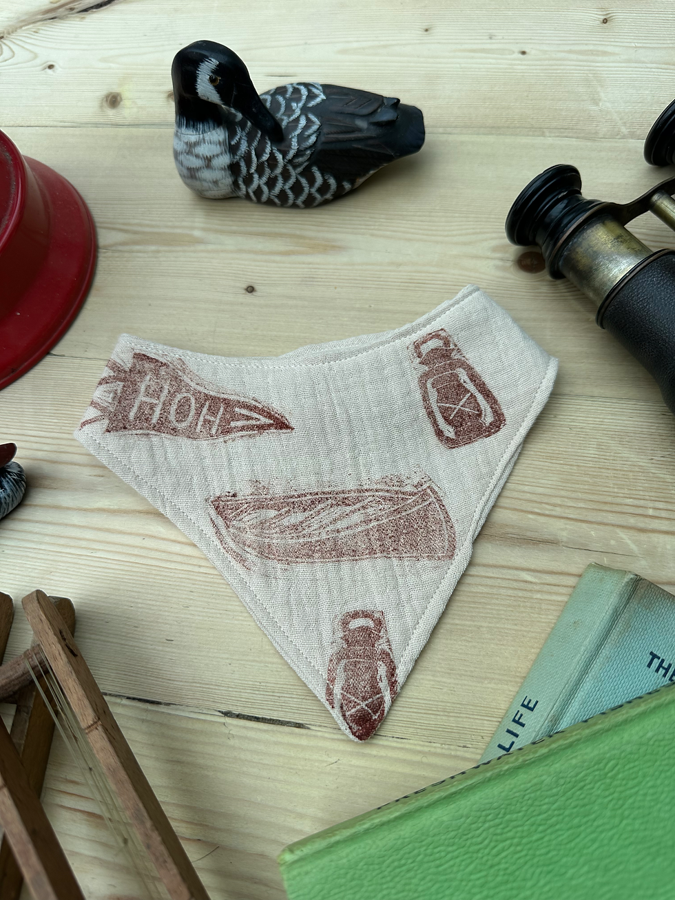Thumbnail: Handprinted Muslin Bibs