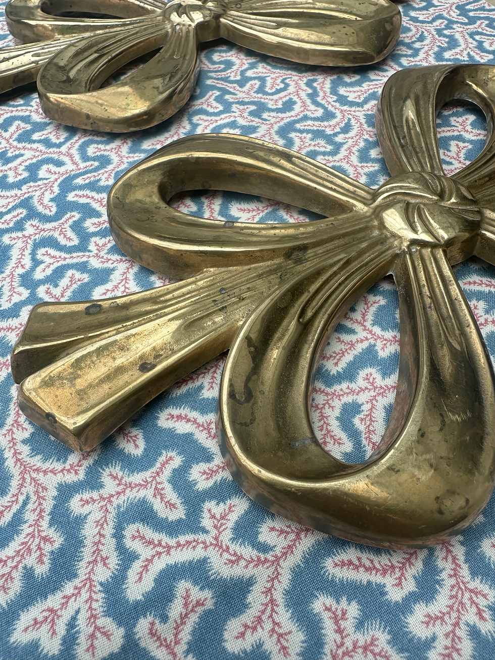 Thumbnail: Antique Brass Bow Trivet