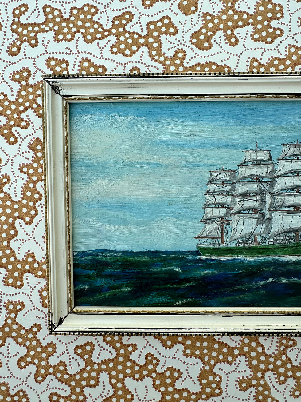 Thumbnail: Ocean ship original oil painting