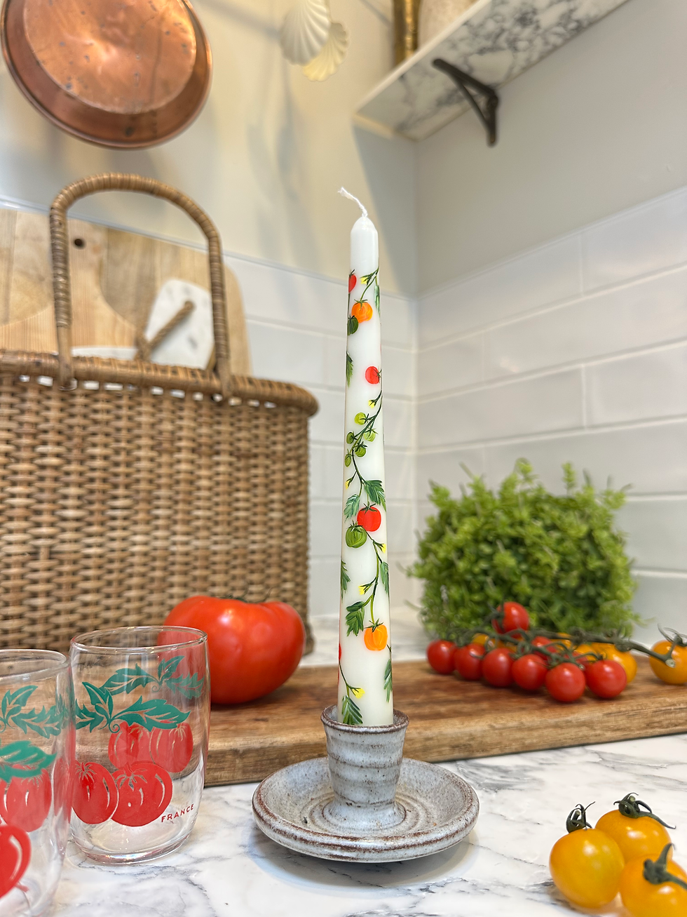 Thumbnail: Hand Painted Tomato Candle
