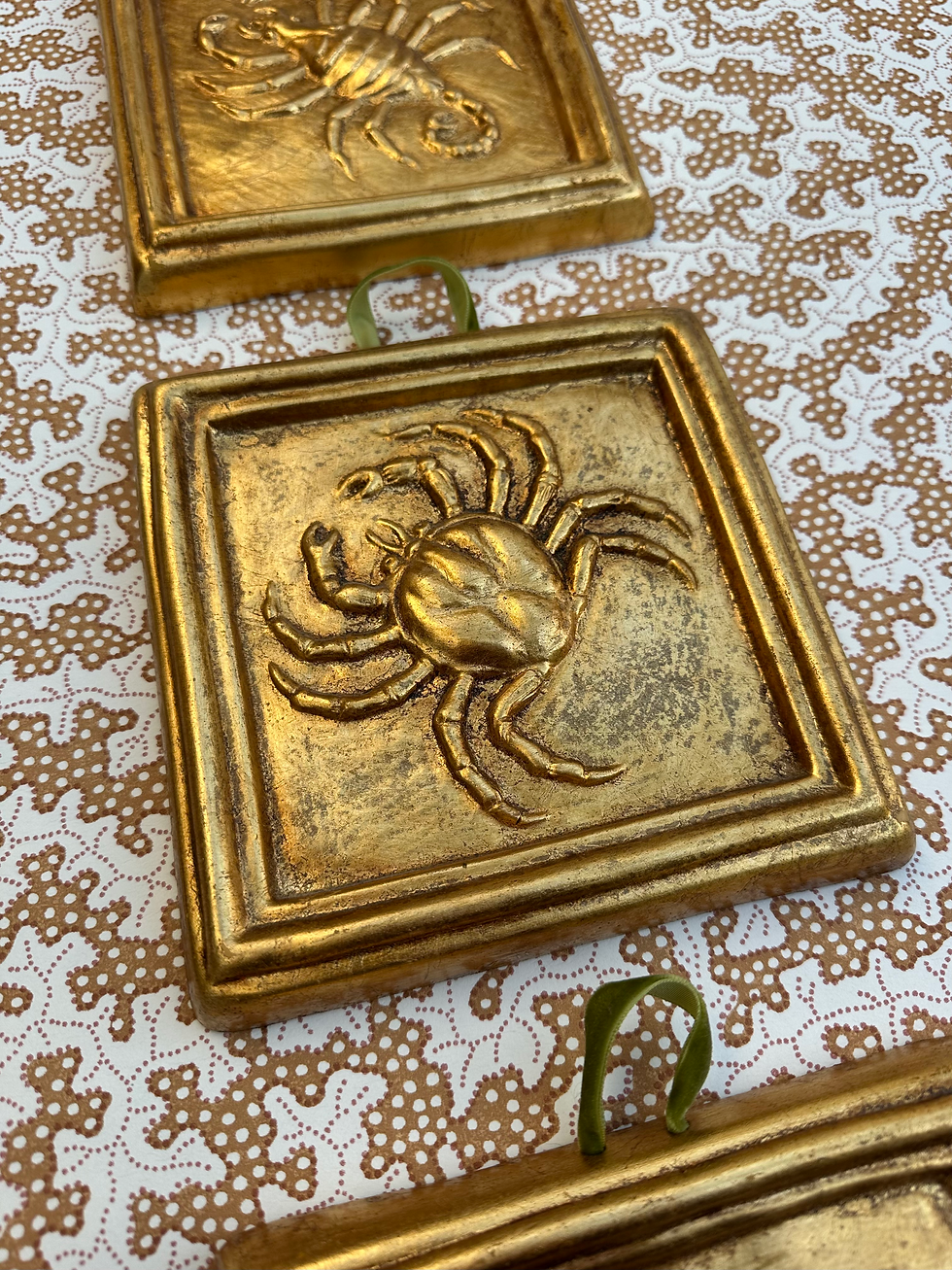 Thumbnail: Italian Gold Leaf Zodiac Wall Decor