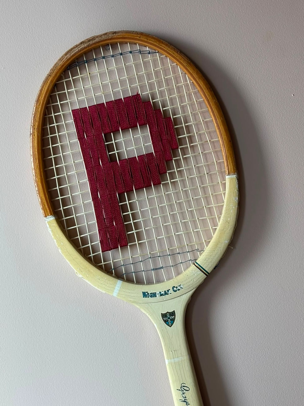 Thumbnail: Handmade personalised vintage racket