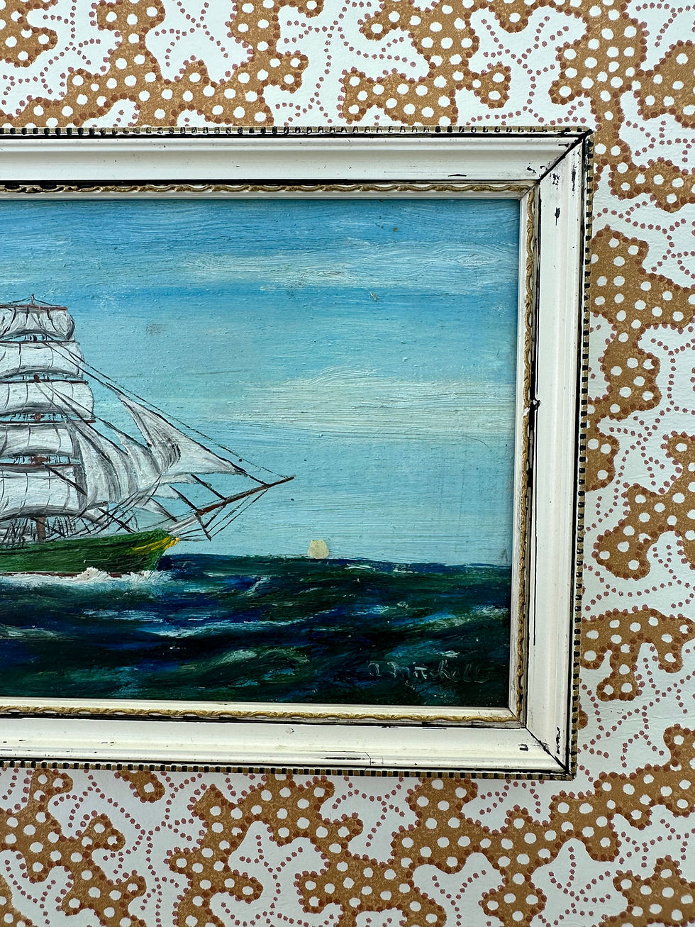 Thumbnail: Ocean ship original oil painting