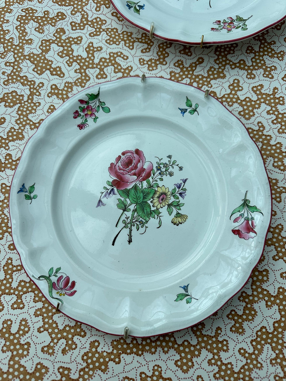 Thumbnail: Antique French Luneville Wall Plate