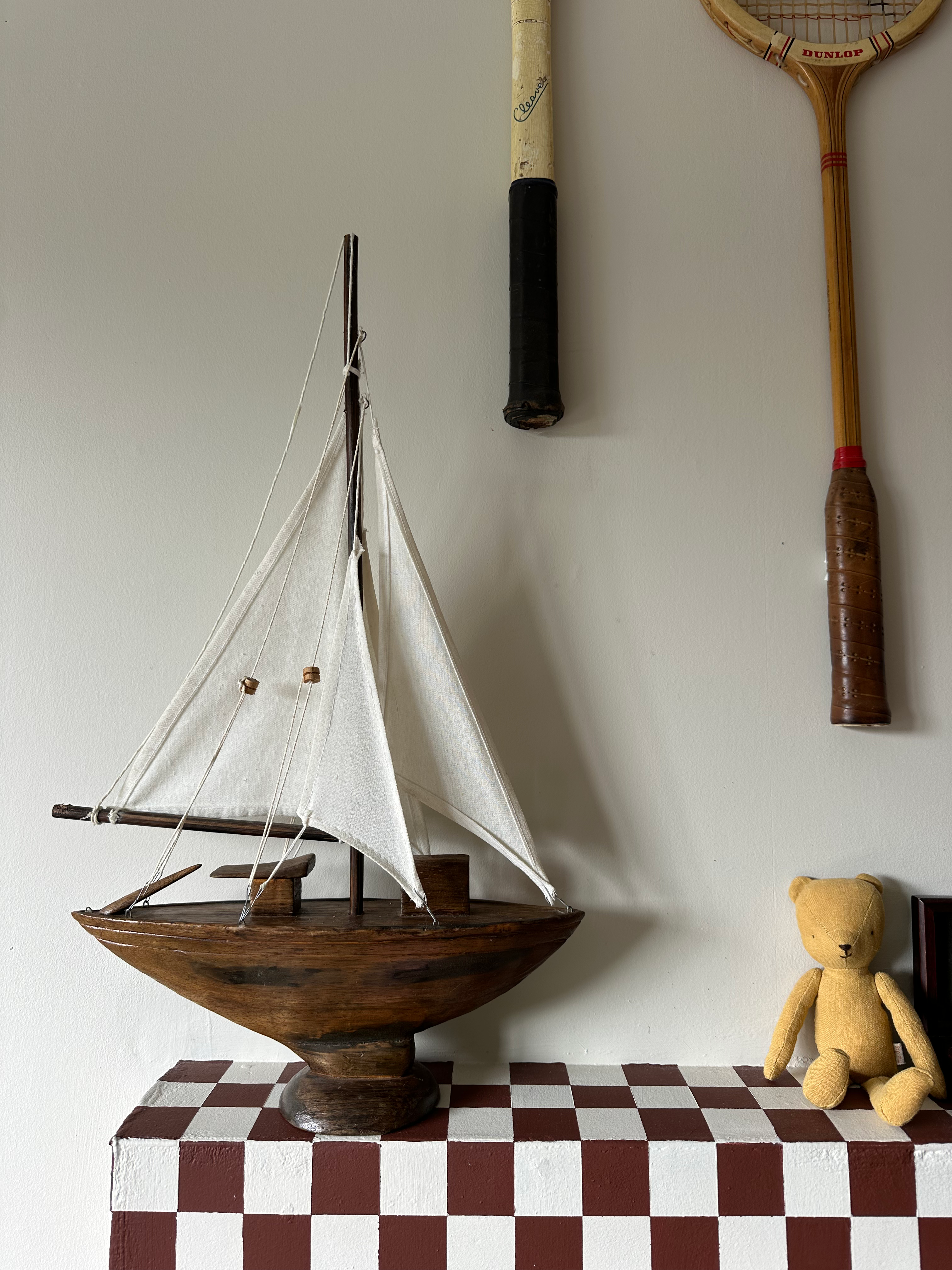 Vintage Model Sailing Boat