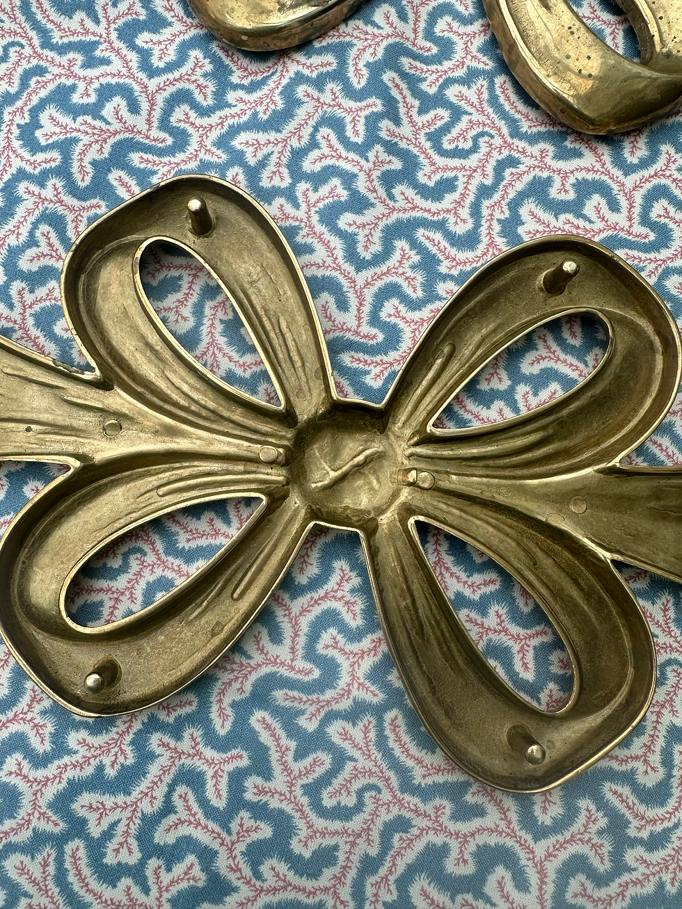 Thumbnail: Antique Brass Bow Trivet