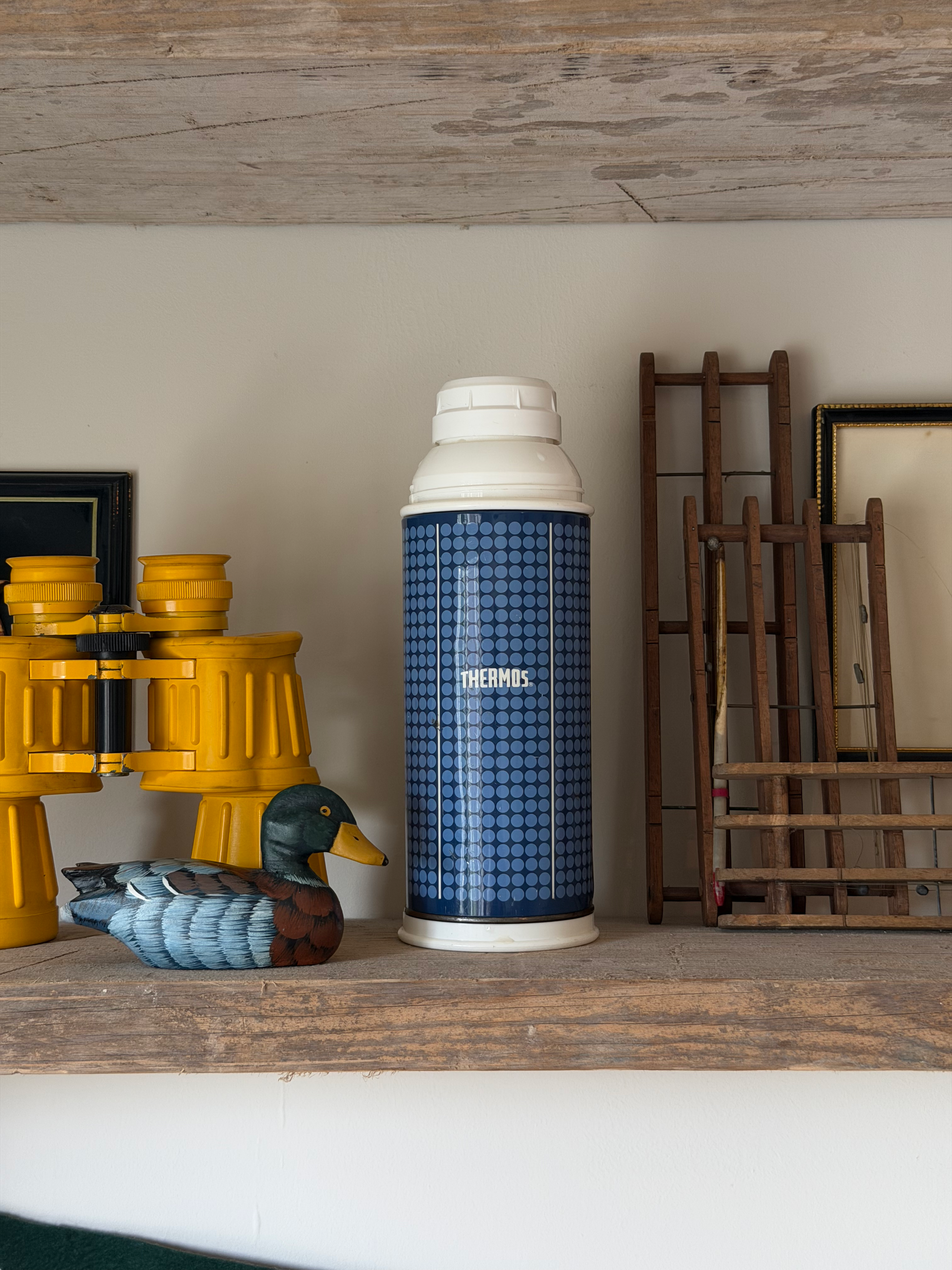 Vintage Tin Thermos Flask