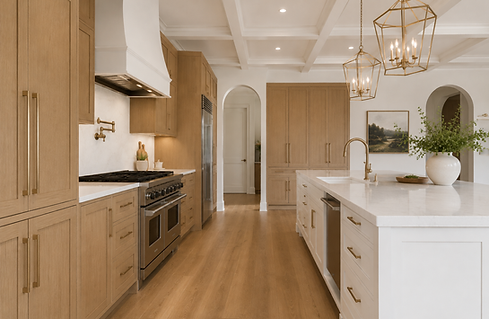 shaker-timber-cabinets-san-antonio-custom-home-kitchen-walkway-frost