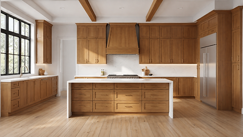 shaker-timber-cabinets-san-antonio-custom-home-kitchen-waterfall-island