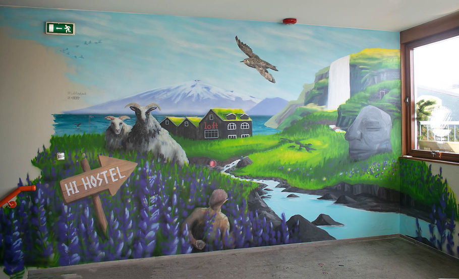 vegglist, xkarenyrx, Karen Ýr mural, reykjavík, ísland, artist, málverk