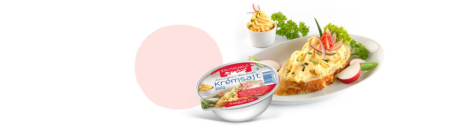 Kemenesfood Logo, tejtermékek, tej, vajkrém, kefír, krémsajt, fermentált tejtermékek, Magyaros Sajtkrém