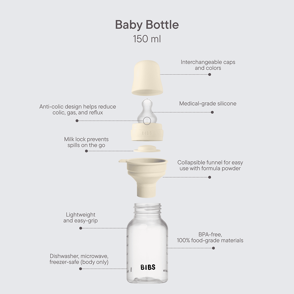 Miniature : BIBS Babyflasche Anti Colic Silikon 150ml Blush