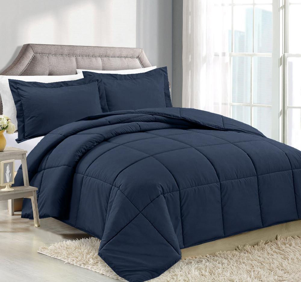 NAVY GOOSE DOWN ALT COMFORTER