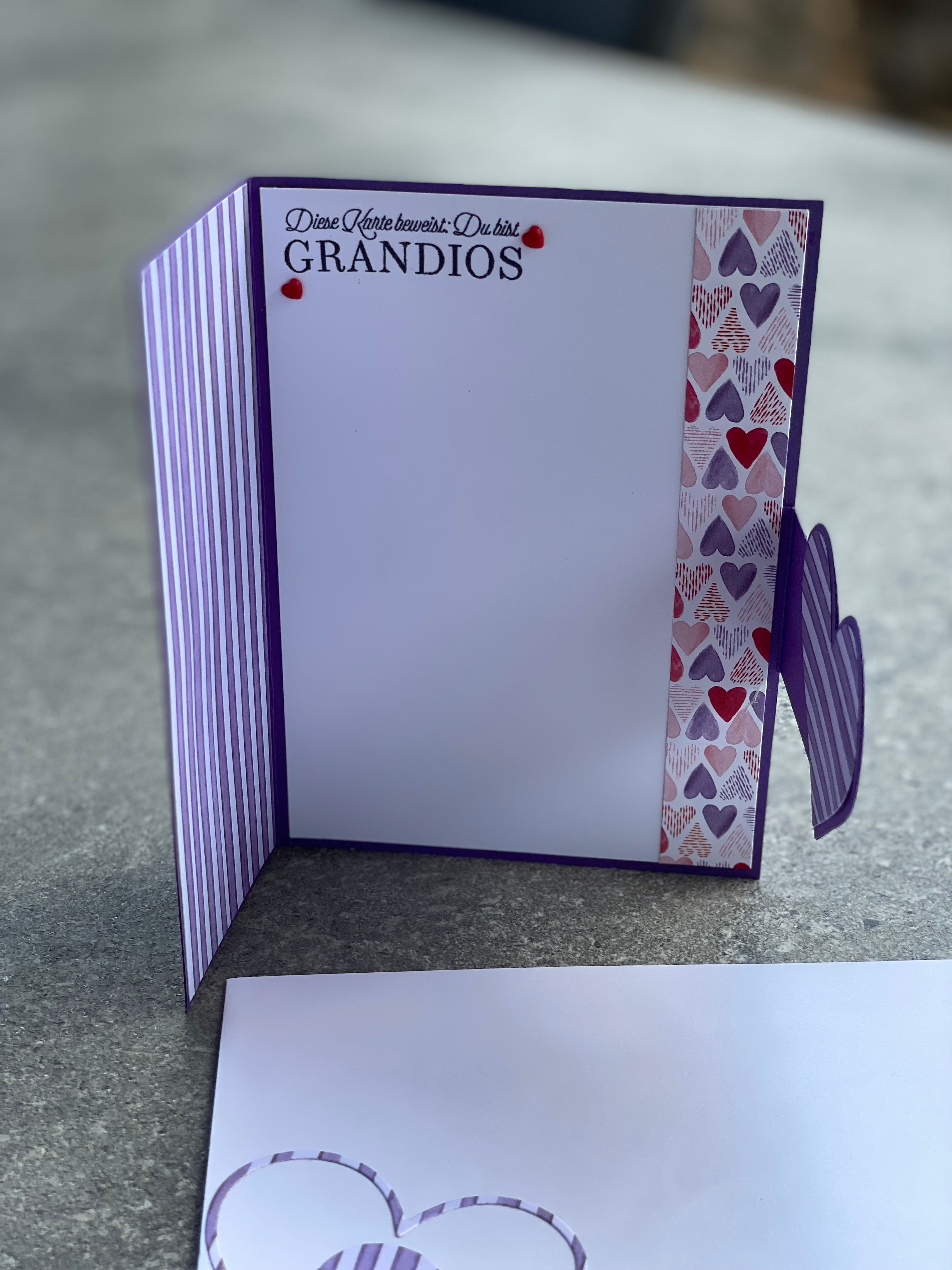 Herzkarte zum öffnen (Du bist grandios)