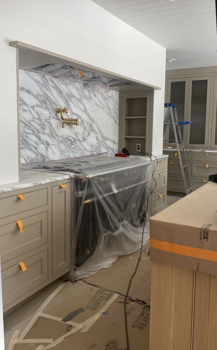 Full Height White Carerra Extra Marble Backsplash - Clean and seal service - Stone Revivers