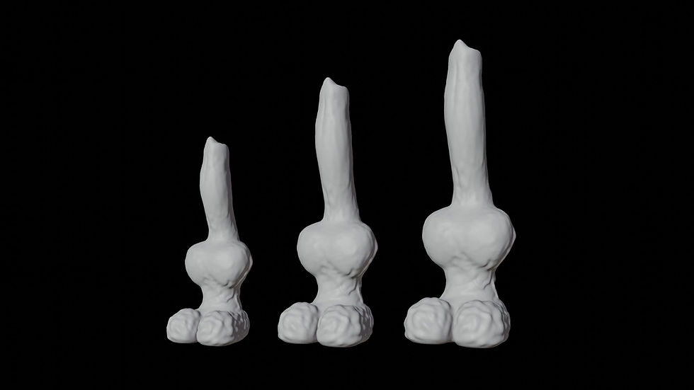 Thumbnail: STOCK - Small 'Lifecast' Fantasy Knot  Canine Dildo