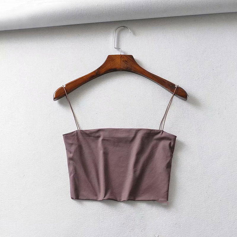 Thumbnail: 2022 Summer Women's Crop Top Sexy Elastic Cotton Camis sleeveless Short Tank Top