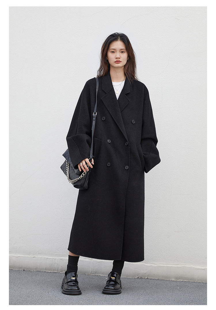 Thumbnail: CHIC VEN Women Long Double-sided Woolen Coats Retro Loose Female Overcoat Double
